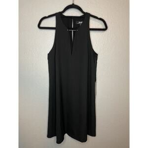 LuLus Coveted Curated Collected Simple Black Dress Sheath Shift Sleeveless Sz M